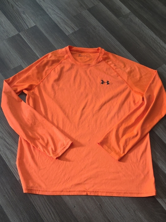 Under Armour Other - Under Armour Men’s Long Sleeve Athletic Shirt - Bright Orange Size LARGE